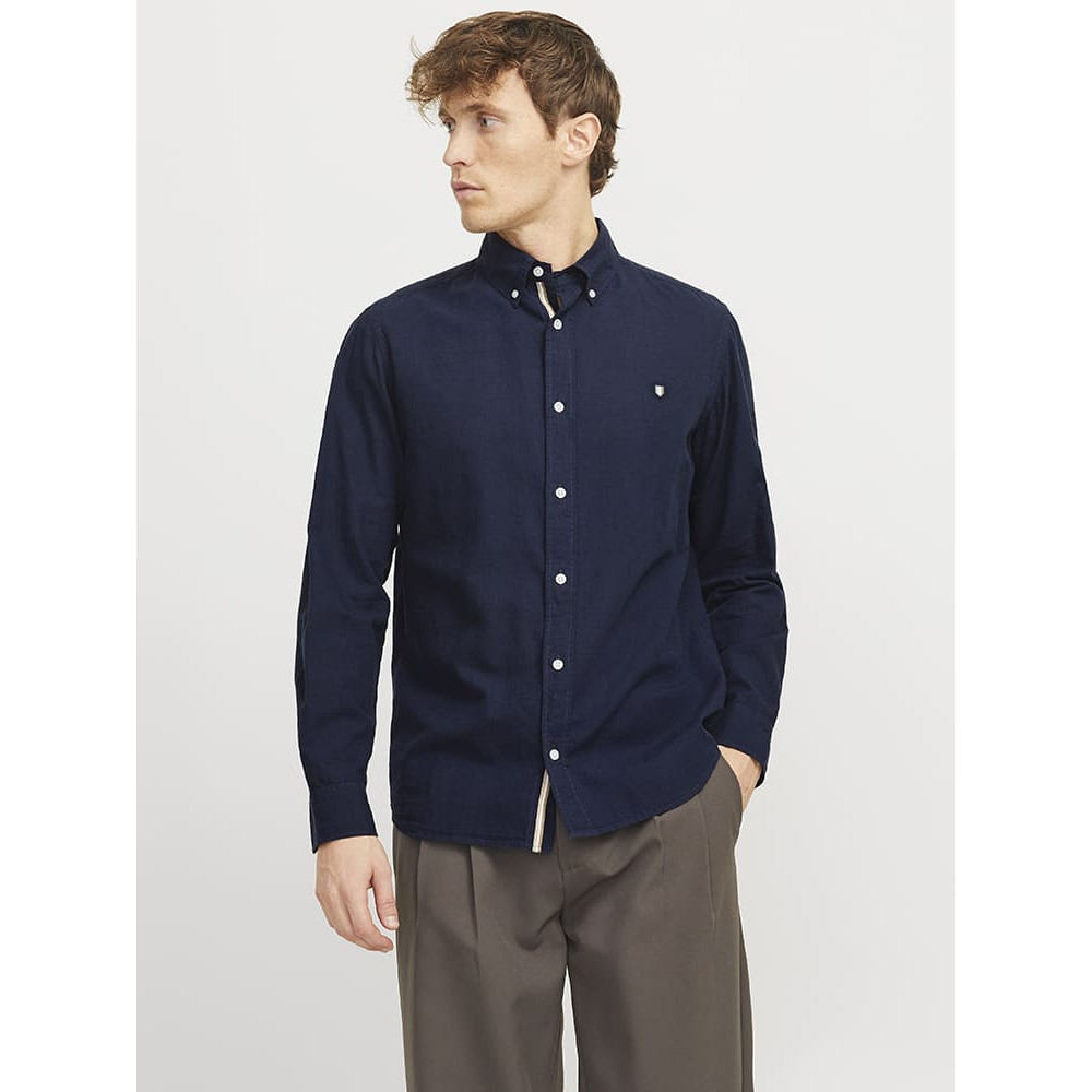 Jack and Jones Μπλε Σκούρο Πουκάμισο Button Down - 12274599
