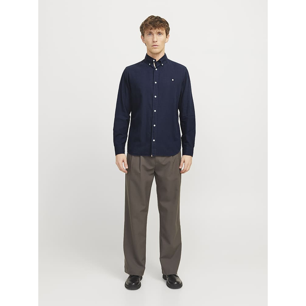 Jack and Jones Μπλε Σκούρο Πουκάμισο Button Down - 12274599