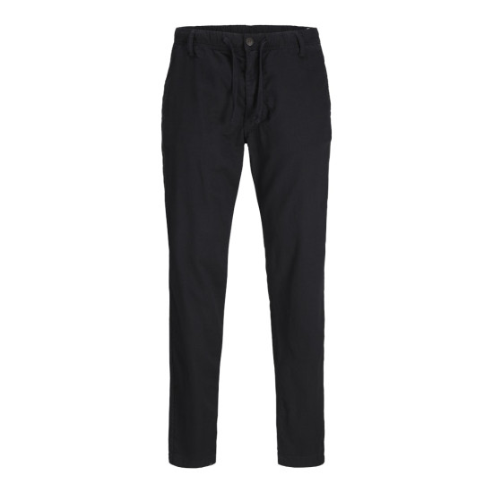 Jack and Jones Μαύρο Παντελόνι Linen Blend - 12274977