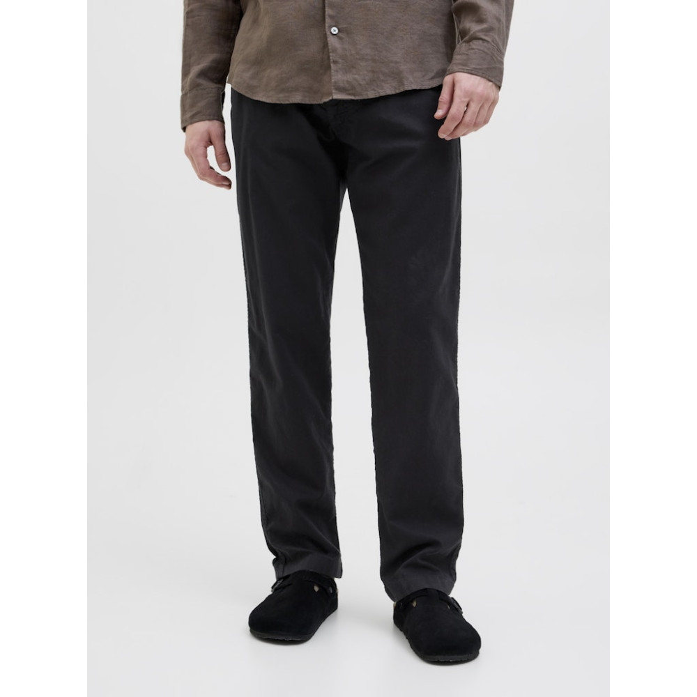Jack and Jones Μαύρο Παντελόνι Linen Blend - 12274977