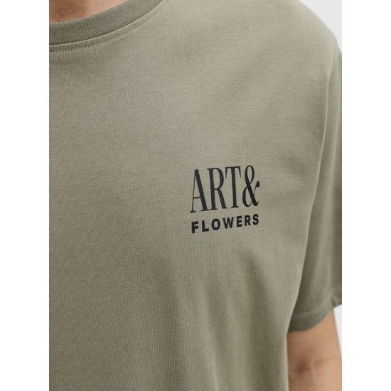 Jack and Jones Χακί T-shirt C Neck - 12288091