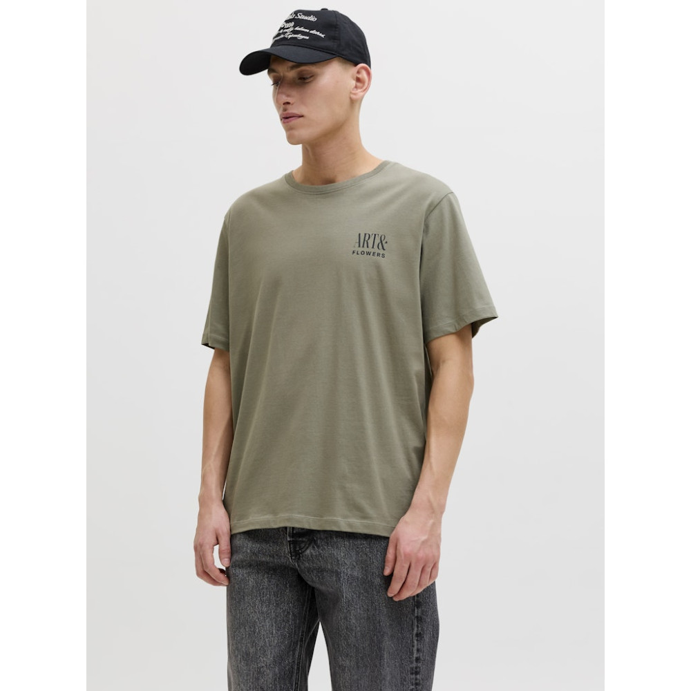 Jack and Jones Χακί T-shirt C Neck - 12288091
