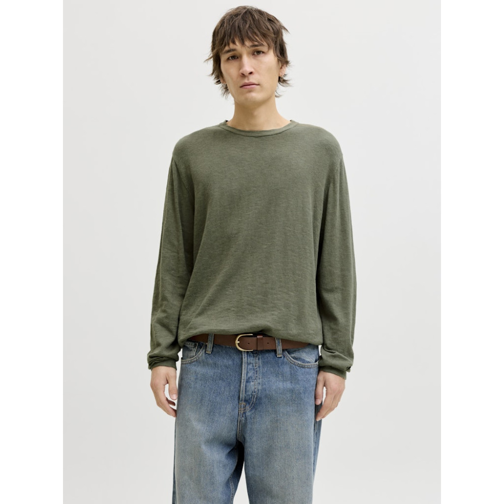 Jack and Jones Λαδί Πουλόβερ C Neck - 12269631