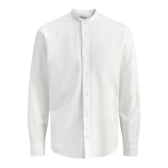 Jack and Jones Λευκό Πουκάμισο Mao Linen Blend - 12288601