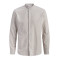 Jack and Jones Μπεζ Πουκάμισο Mao Linen Blend - 12288601