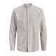 Jack and Jones Μπεζ Πουκάμισο Mao Linen Blend - 12288601
