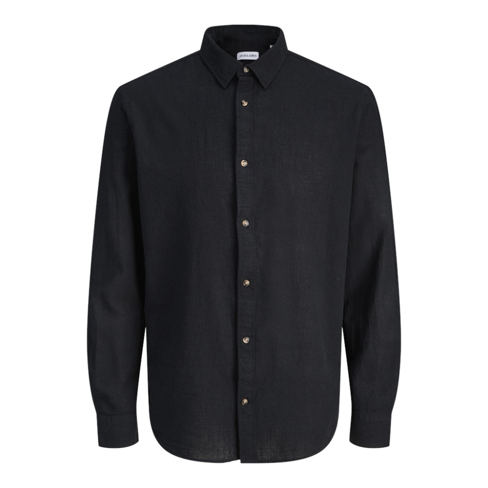 Jack and Jones Μαύρο Πουκάμισο Linen Blend - 12289174