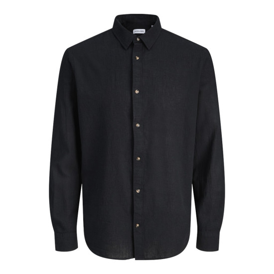 Jack and Jones Μαύρο Πουκάμισο Linen Blend - 12289174