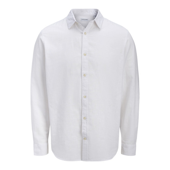 Jack and Jones Λευκό Πουκάμισο Linen Blend - 12289174