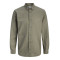 Jack and Jones Λαδί Πουκάμισο Linen Blend - 12289174