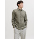 Jack and Jones Λαδί Πουκάμισο Linen Blend - 12289174