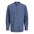 Jack and Jones Μπλε Πουκάμισο Linen Blend - 12289190