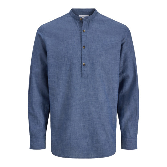 Jack and Jones Μπλε Πουκάμισο Linen Blend - 12289190