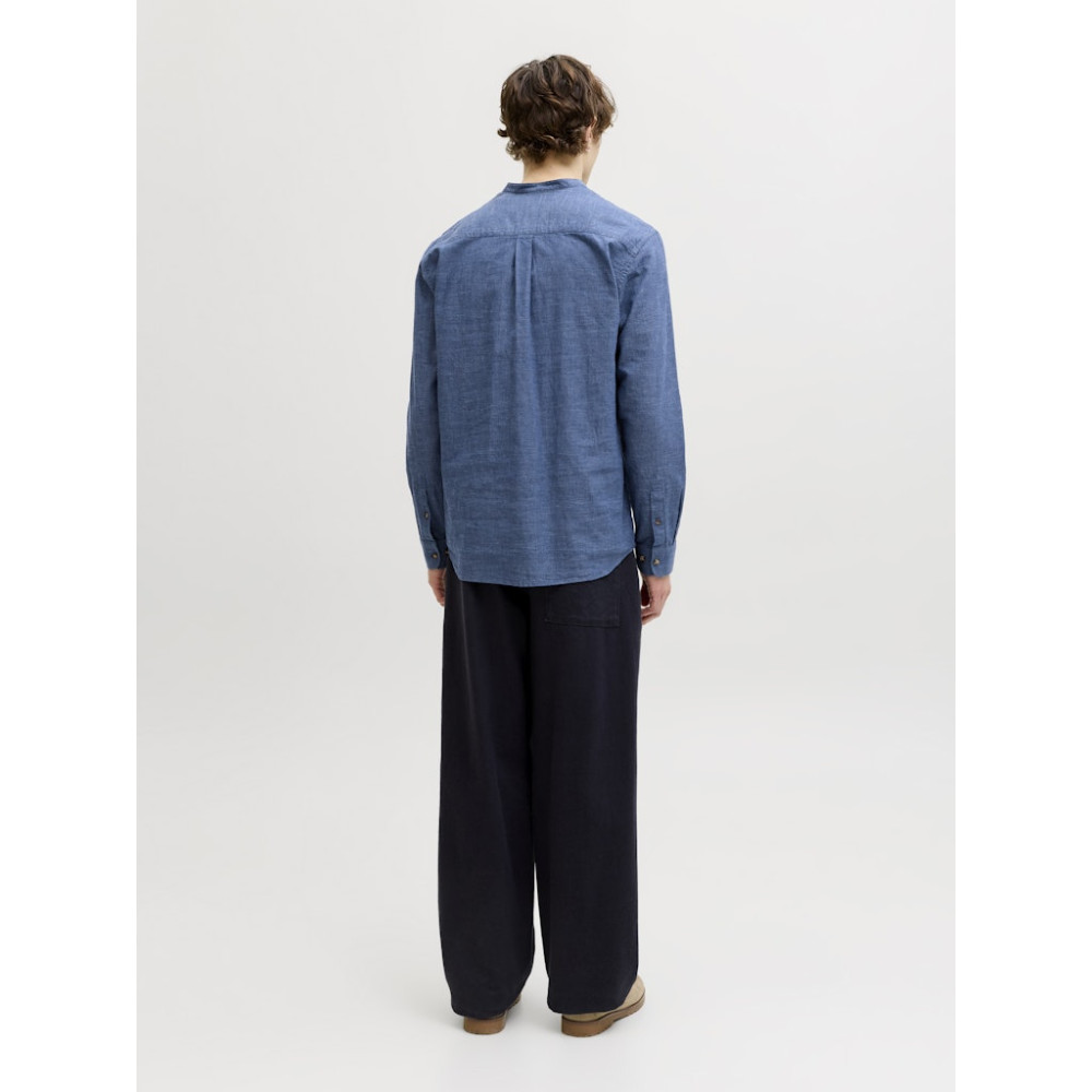 Jack and Jones Μπλε Πουκάμισο Linen Blend - 12289190