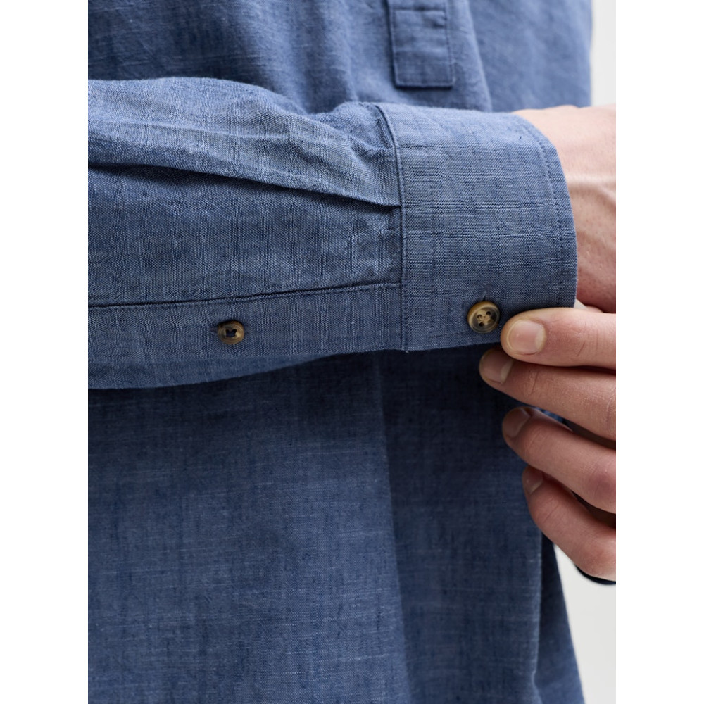 Jack and Jones Μπλε Πουκάμισο Linen Blend - 12289190