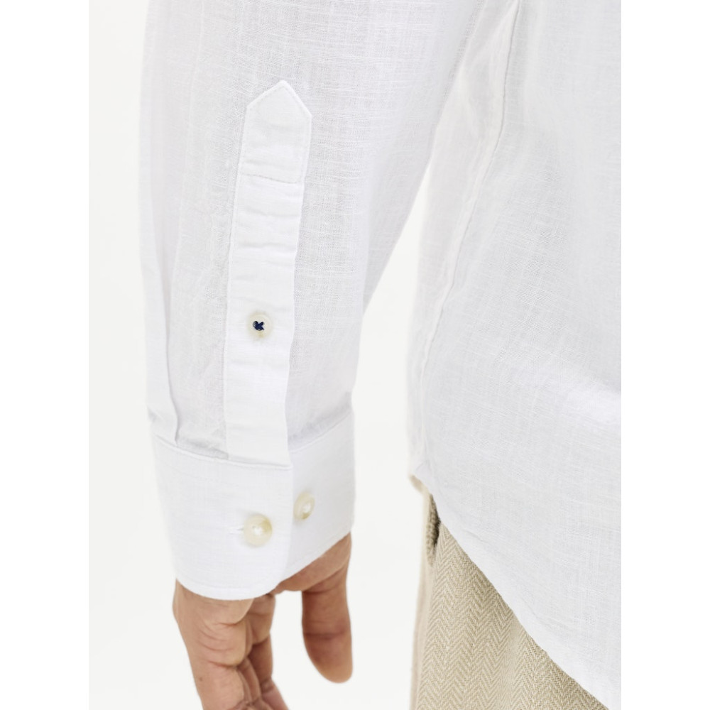 Jack and Jones Λευκό Πουκάμισο Linen Blend - 12289190