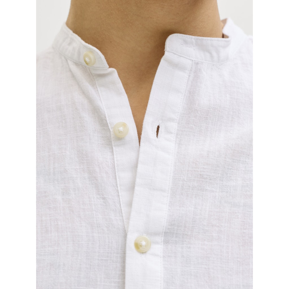 Jack and Jones Λευκό Πουκάμισο Linen Blend - 12289190
