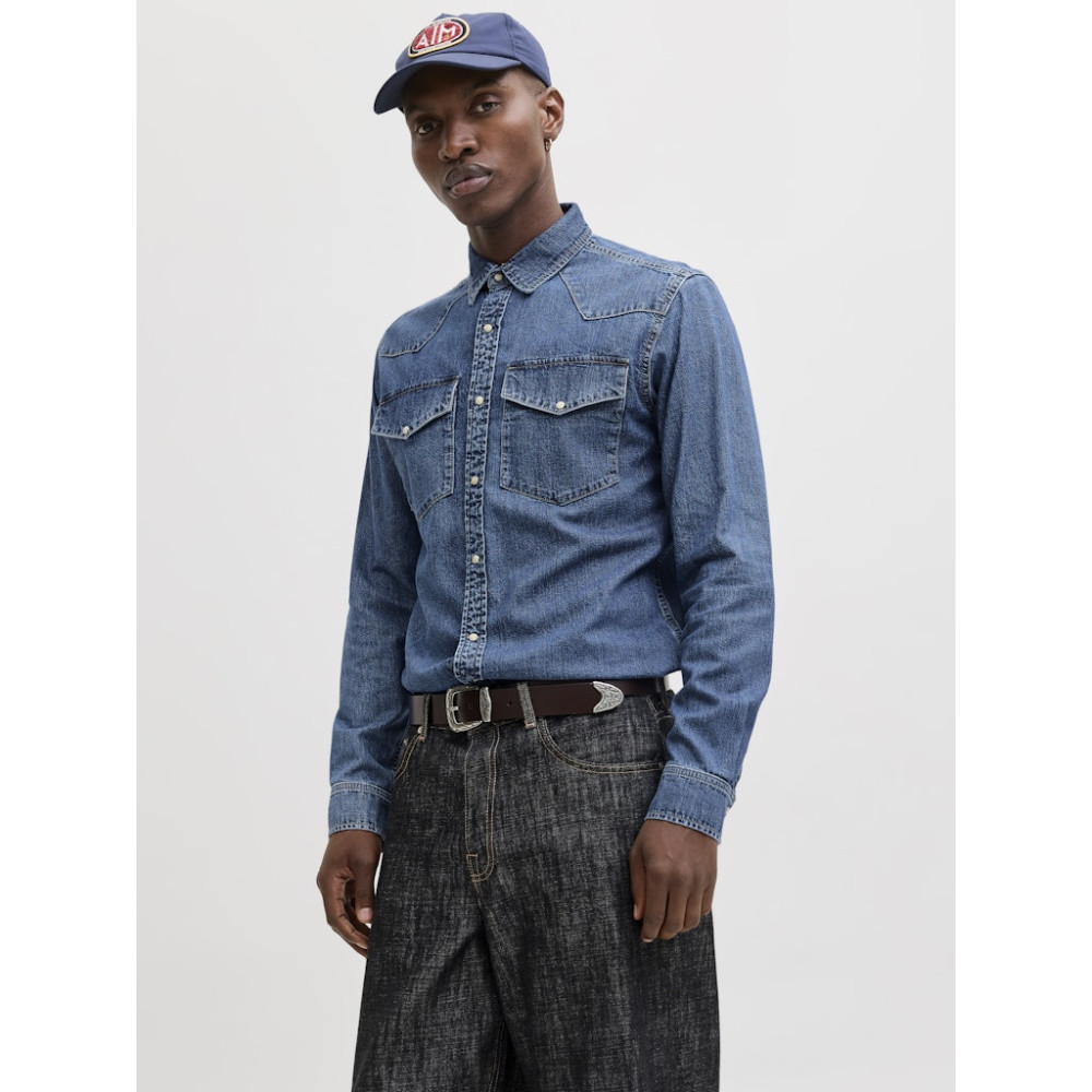 Jack and Jones Μπλε Πουκάμισο Denim - 12289219