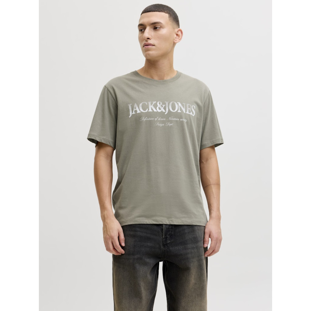 Jack and Jones Χακί T-shirt C Neck - 12290173