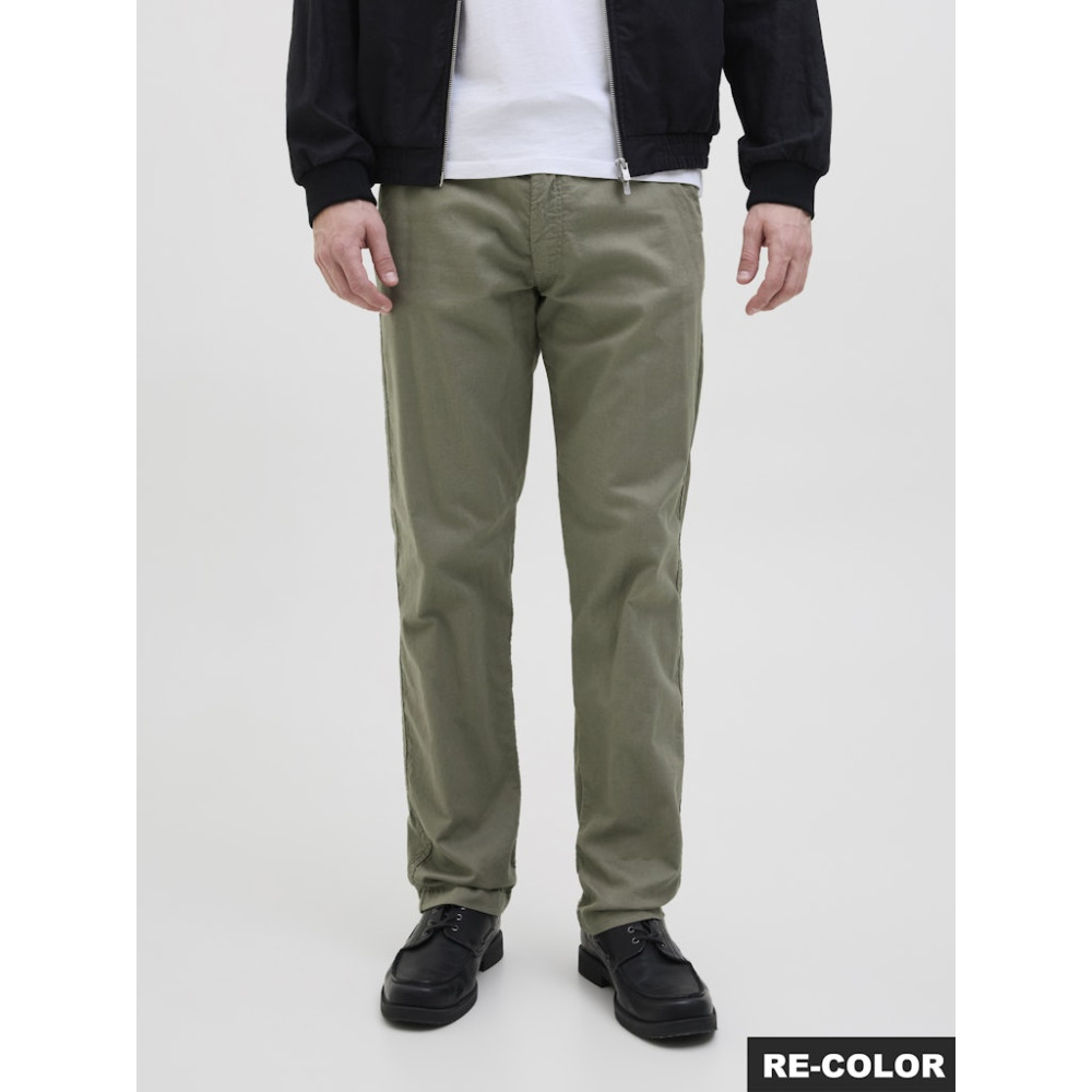 Jack and Jones Λαδί Παντελόνι Linen Blend - 12274977