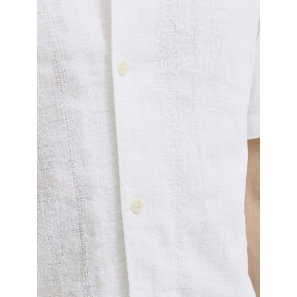 Jack and Jones Λευκό Πουκάμισο Linen Blend - 12291964