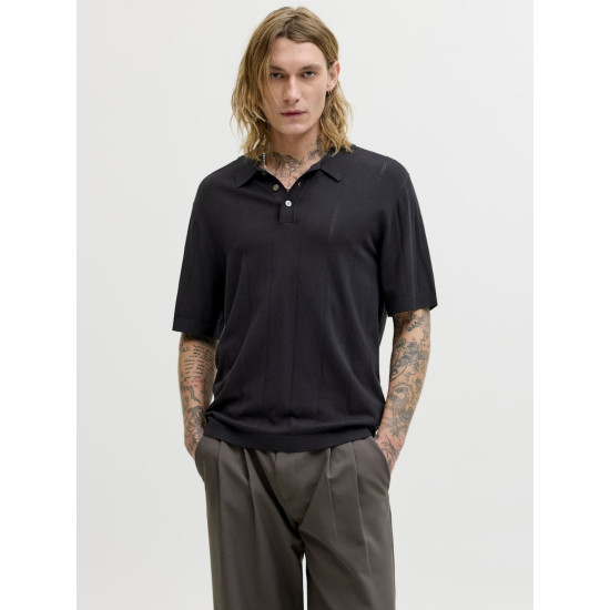 Jack and Jones Μαύρο Κοντομάνικο polo - 12291042