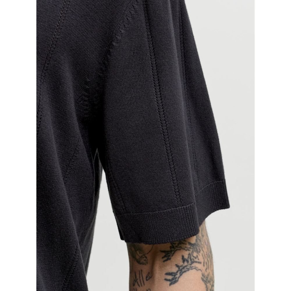 Jack and Jones Μαύρο Κοντομάνικο polo - 12291042