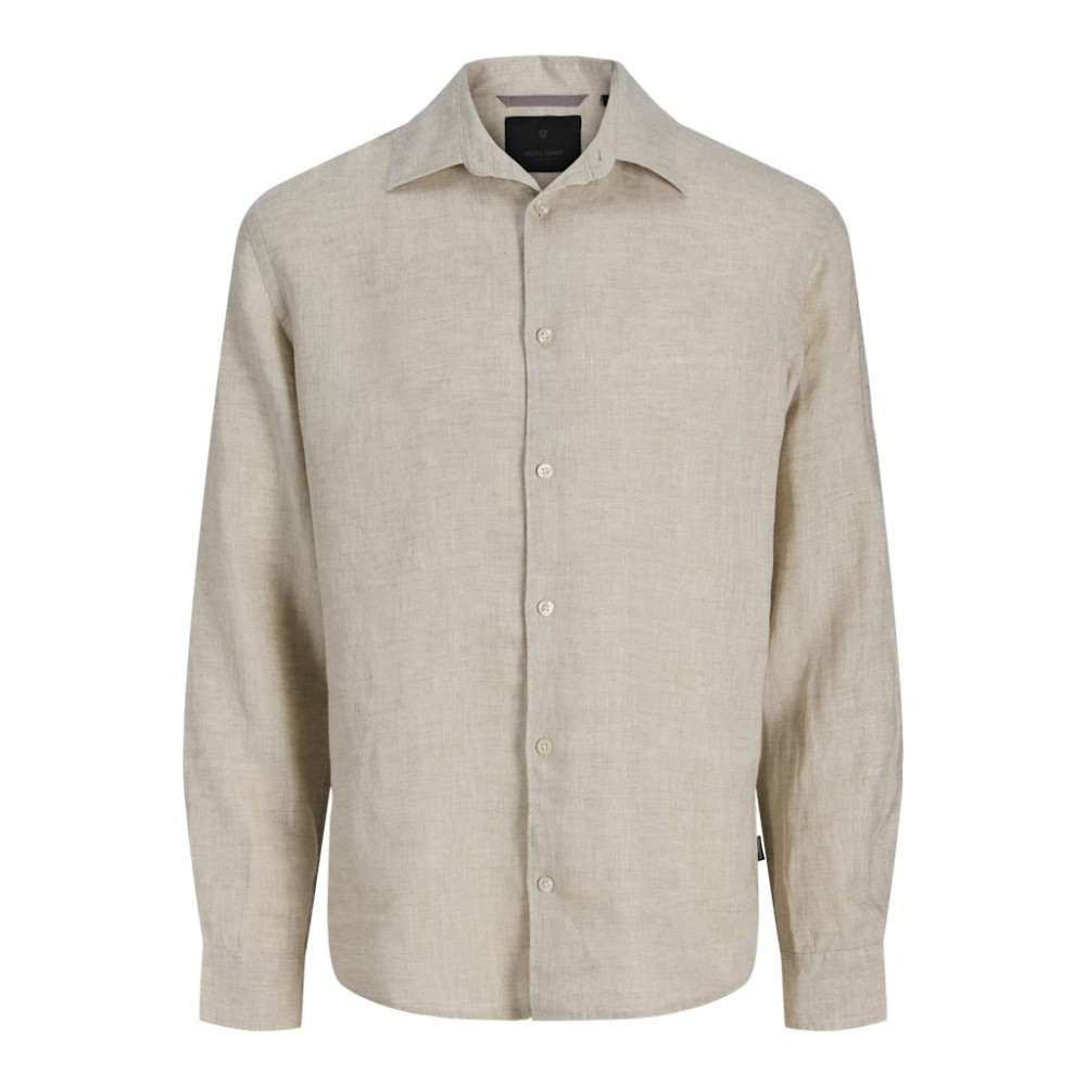 Jack and Jones Μπεζ Πουκάμισο 100% Λινό - 12293563