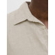 Jack and Jones Μπεζ Πουκάμισο 100% Λινό - 12293563
