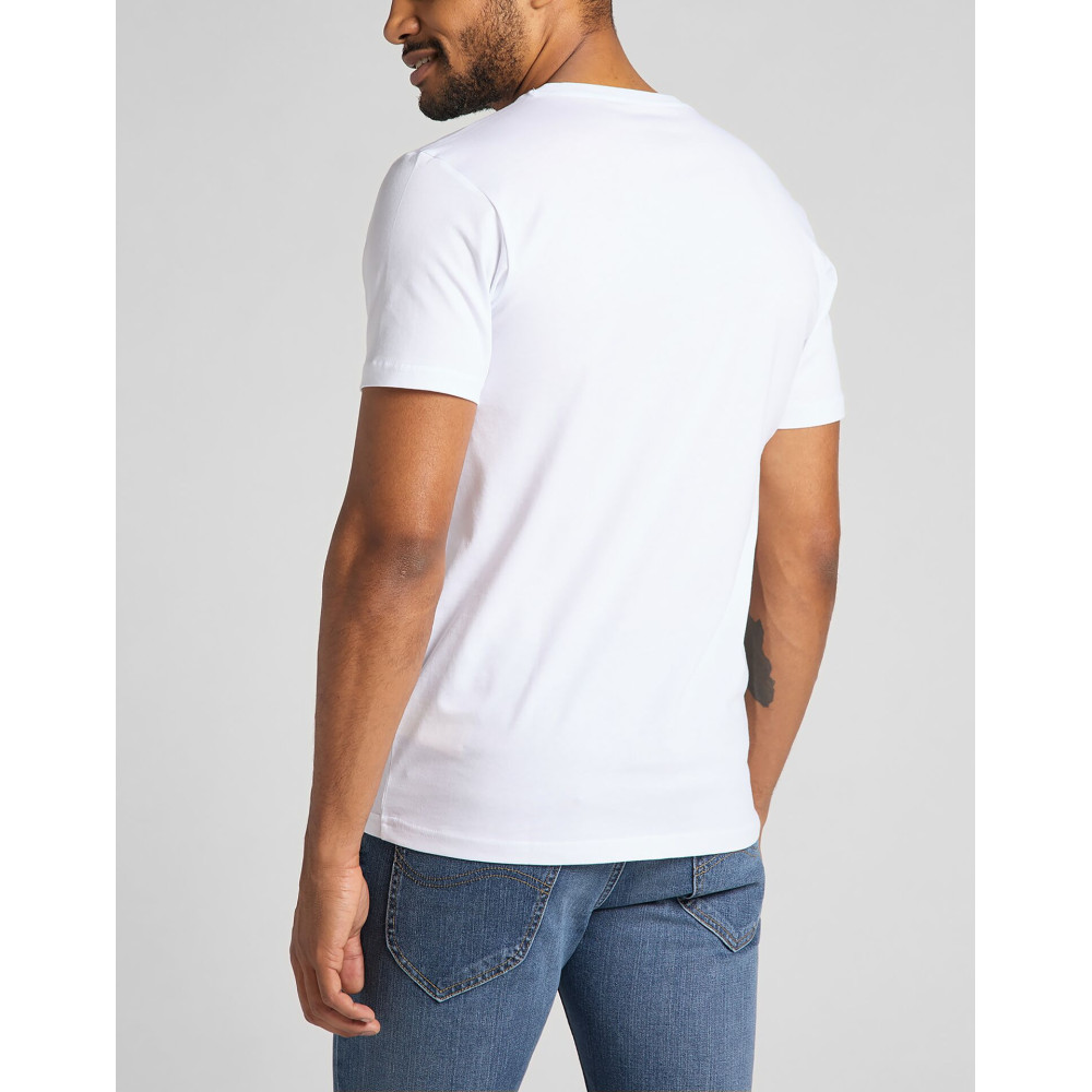 LEE Λευκό T-shirt C Neck - L65QAI12