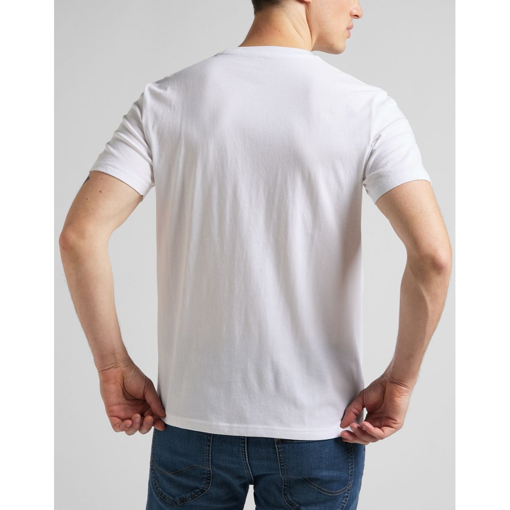 LEE Λευκό T-Shirt C Neck - L65QAILJ