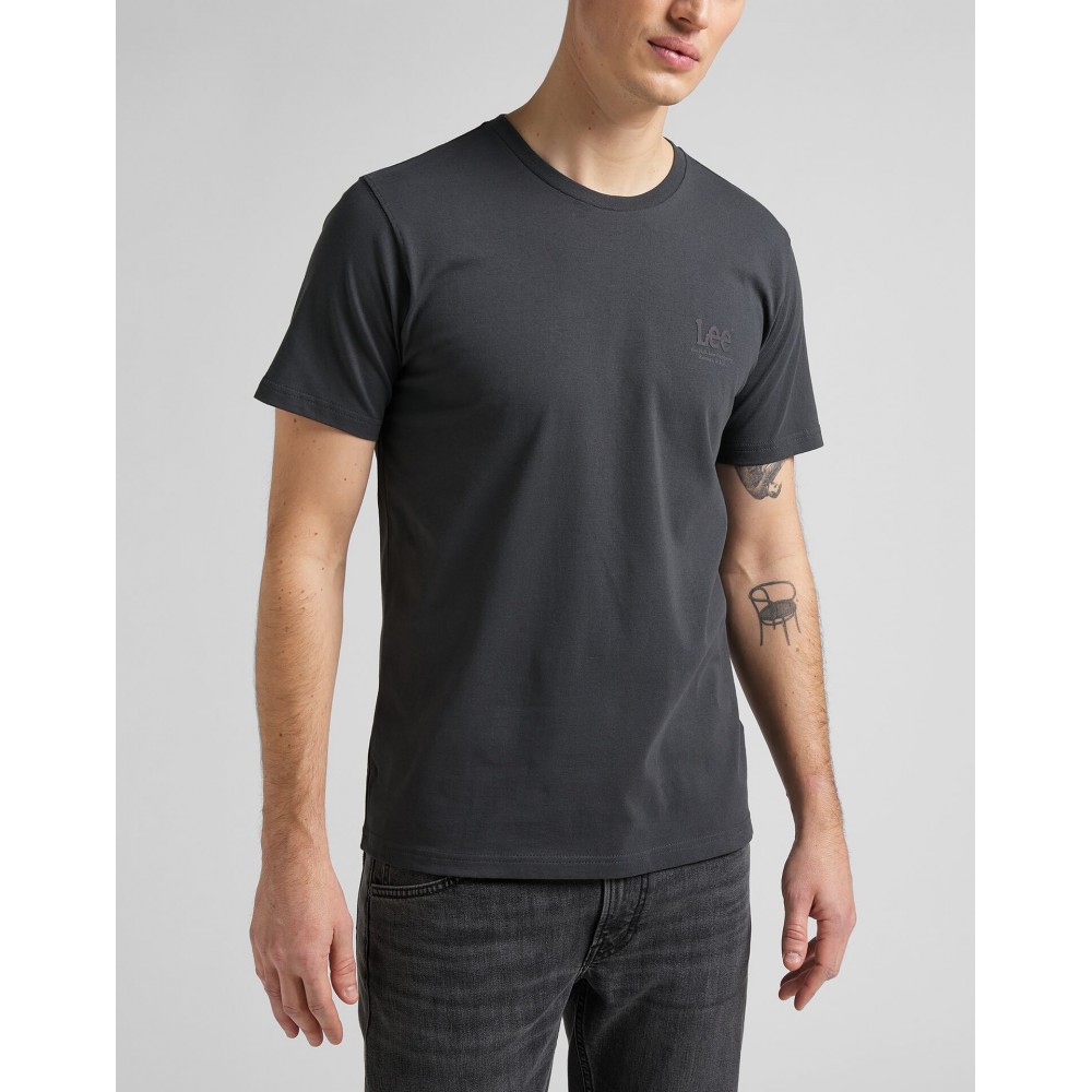 LEE Μαύρο T-Shirt C Neck - L68SFEON