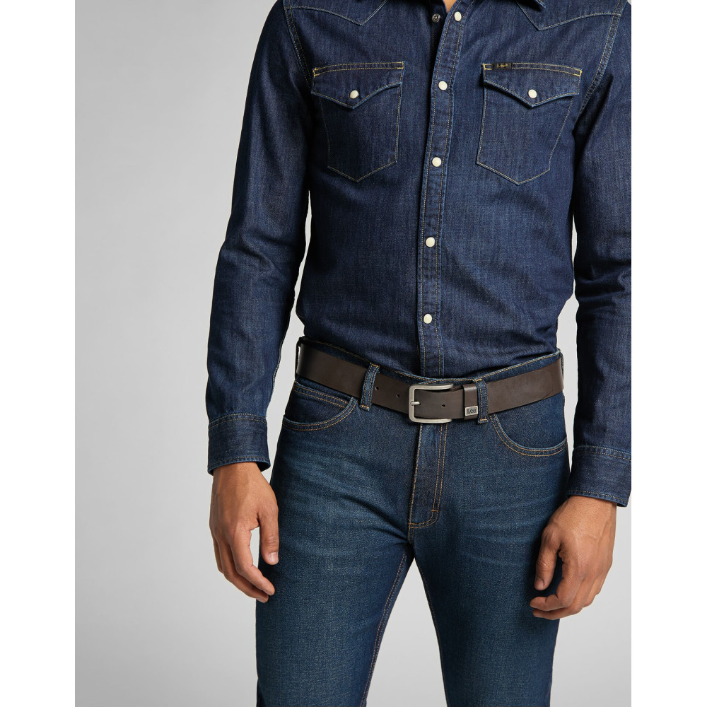 Lee Καφέ Ζώνη 100% Leather - LA035324