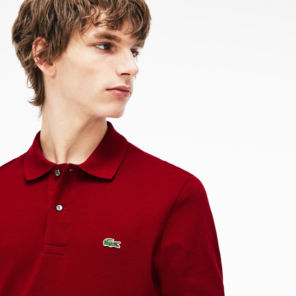 Lacoste Μπορντό Μακρυμάνικο polo - 3L1312