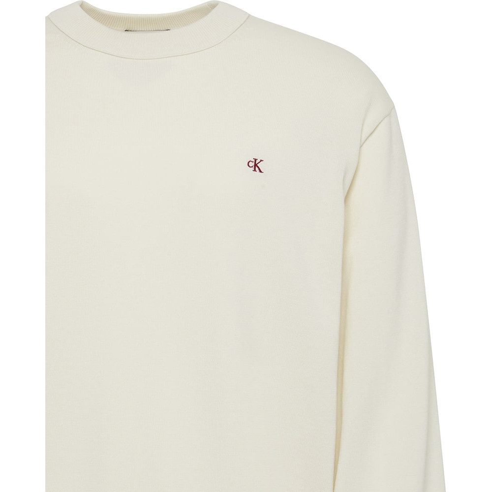 Calvin Klein Λευκό Πουλόβερ C Neck - LV04RC309G