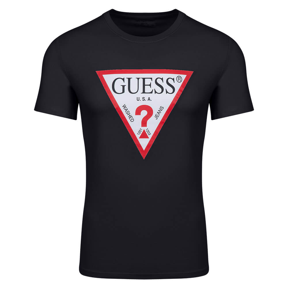 GUESS T-shirt Round Neck 100% Cotton GU0APM1RI71I3Z110000 Μαύρο