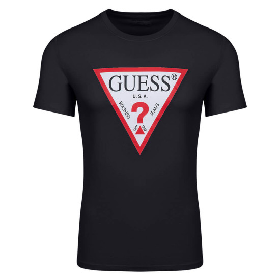 GUESS T-shirt Round Neck 100% Cotton GU0APM1RI71I3Z110000 Μαύρο