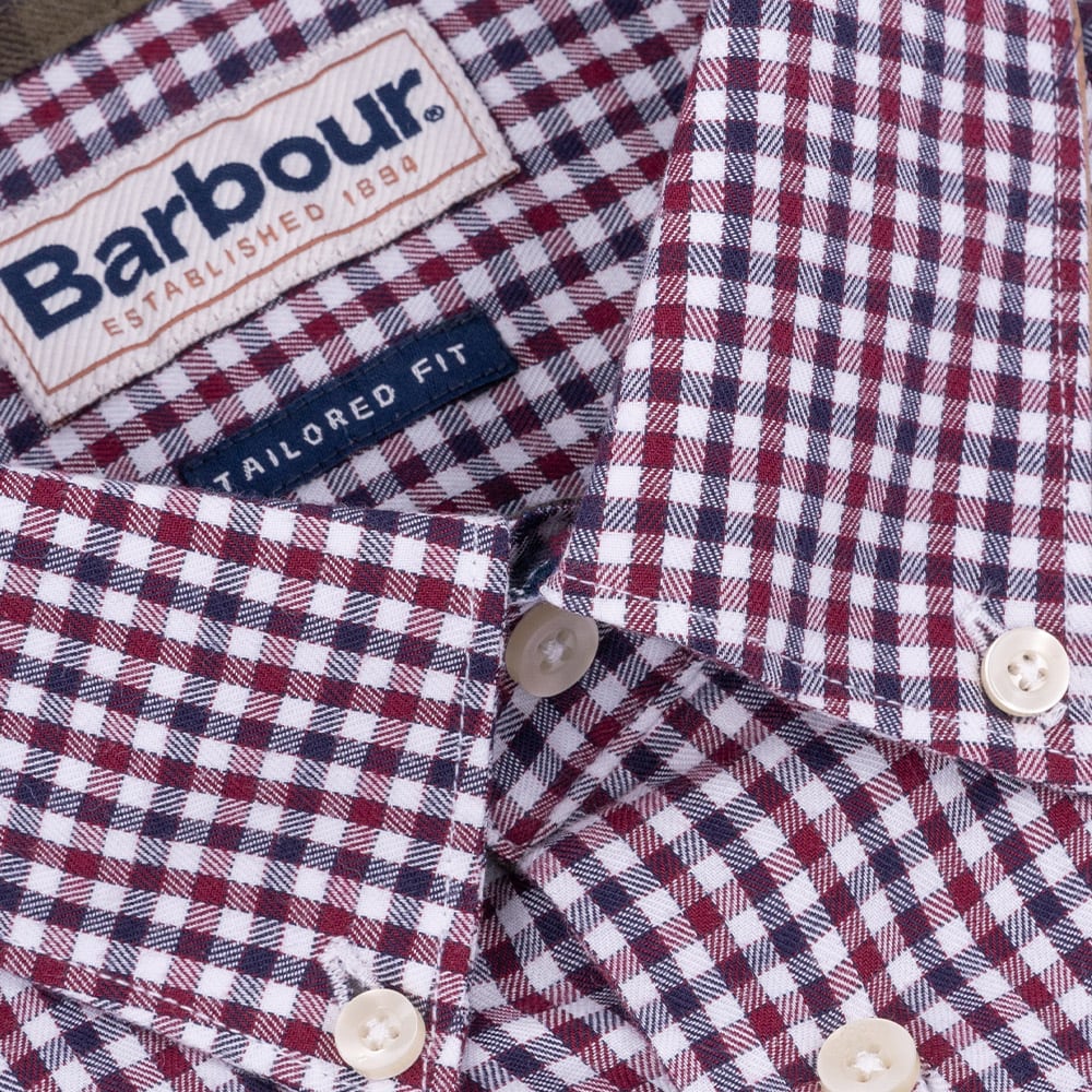 Barbour Πουκάμισο Κόκκινο Καρό Button Down - 3BRMSH5027 