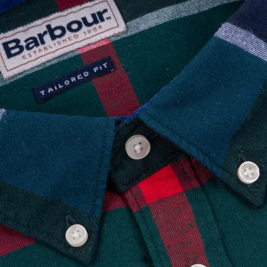 BARBOUR Πουκάμισο Πράσινο Καρό Button Down - 3BRMSH5230 