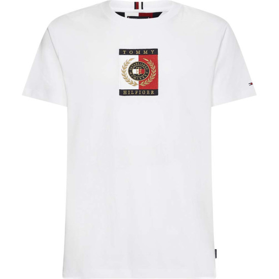 Tommy Hilfiger T-shirt Round Neck 100% Transitional Organic Cotton MW0MW24556 Λευκό