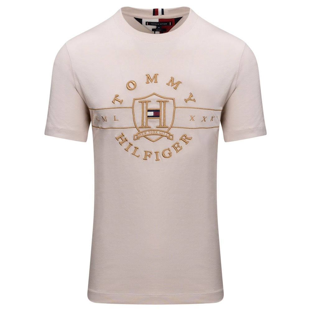 Tommy Hilfiger Εκρού T-shirt C Neck - MW0MW25957