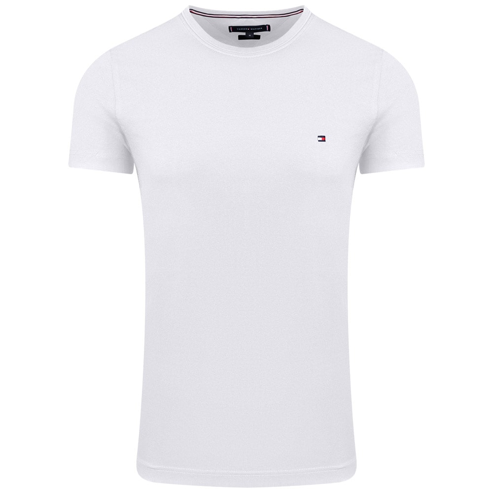 Tommy Hilfiger Λευκό T-shirt C Neck - MW0MW27539