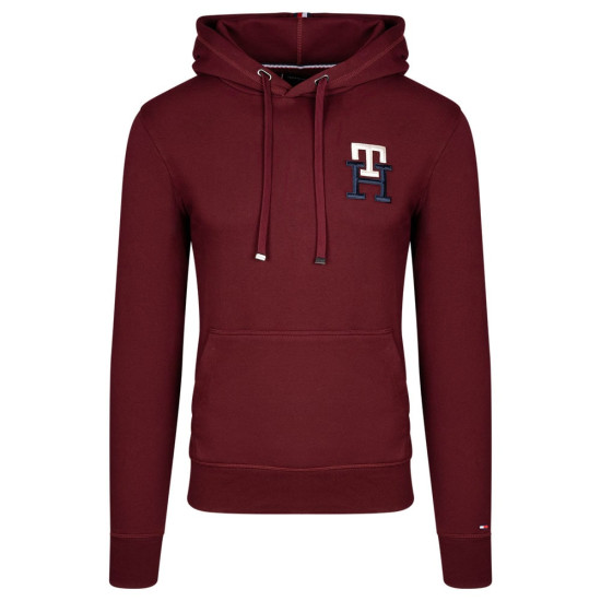Tommy Hilfiger Μπορντό Hoodie Essential Monogram - MW0MW28677