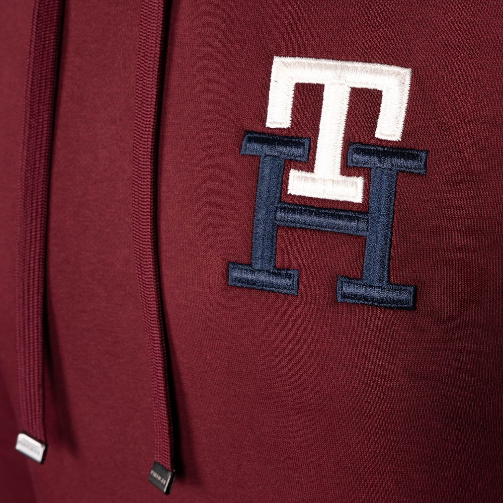 Tommy Hilfiger Μπορντό Hoodie Essential Monogram - MW0MW28677