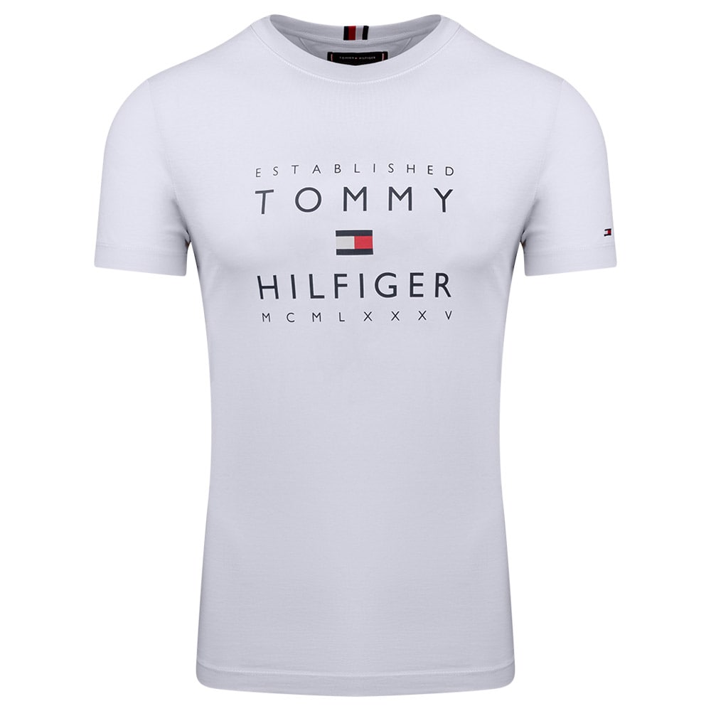 Tommy Hilfiger Λευκό T-shirt C Neck - MW0MW29377