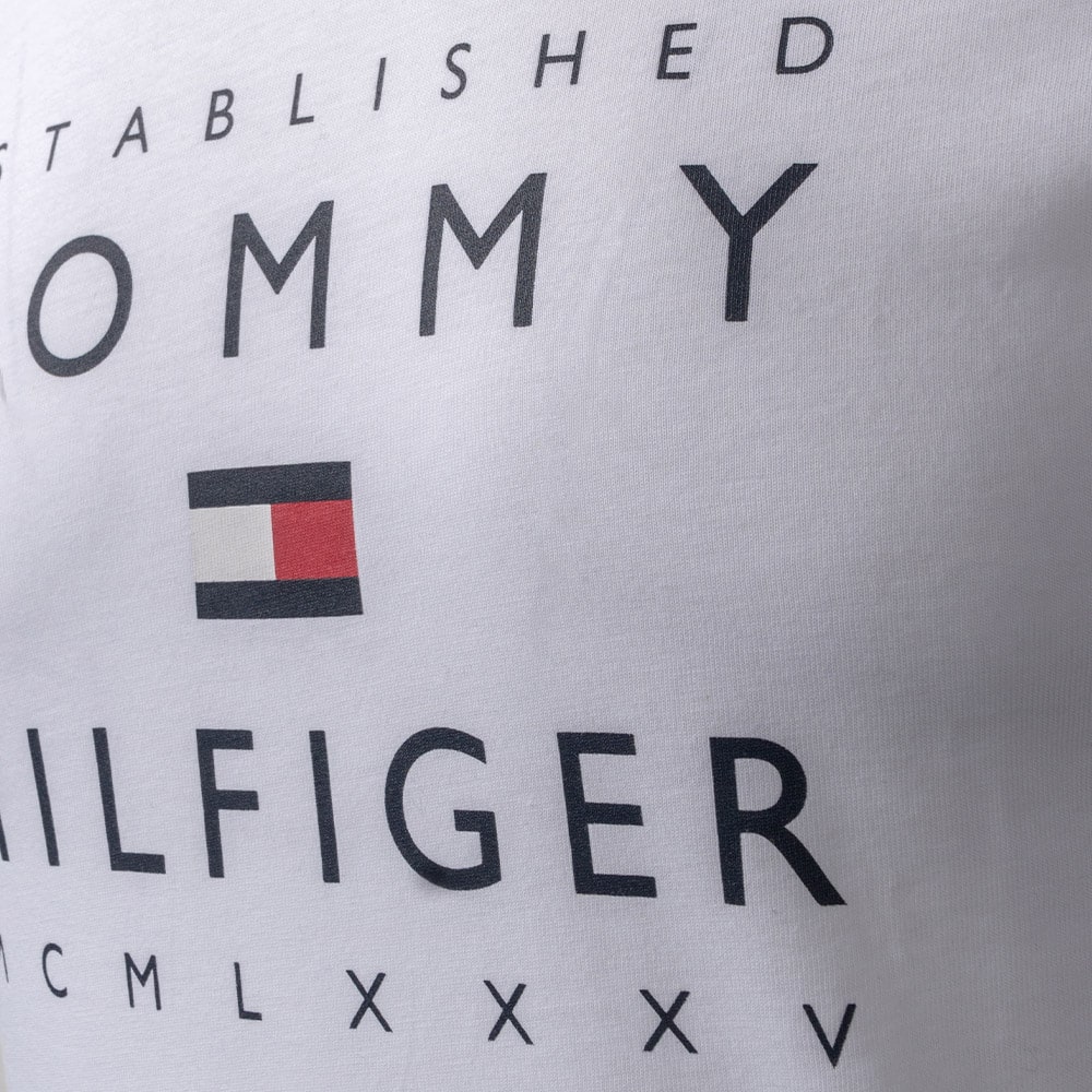 Tommy Hilfiger Λευκό T-shirt C Neck - MW0MW29377
