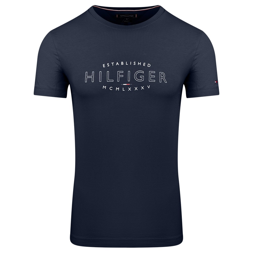Tommy Hilfiger Μπλε T-shirt C Neck - MW0MW30034