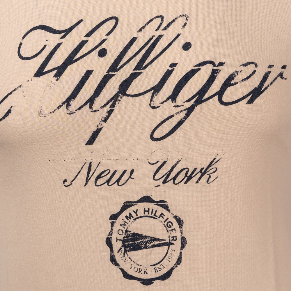 Tommy Hilfiger Μπεζ T-shirt C Neck - MW0MW30040