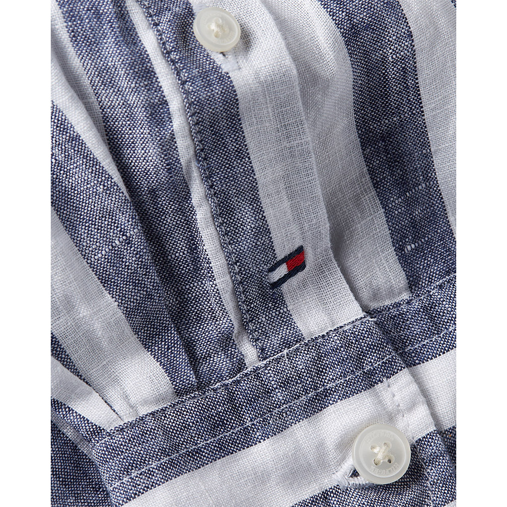 Tommy Hilfiger Λευκό Πουκάμισο Button Down 100% Linen - MW0MW30705