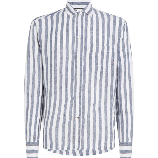 Tommy Hilfiger Λευκό Πουκάμισο Button Down 100% Linen - MW0MW30705
